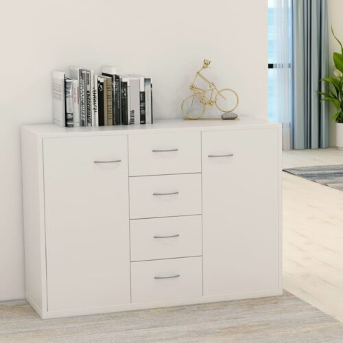 Sideboard White 88x30x65cm Engineered Wood