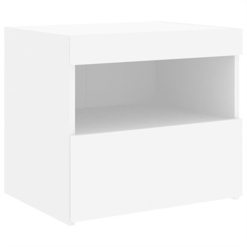 Bedside Cabinets with LED Lights 2pcs White 50x40x45cm - Image 7