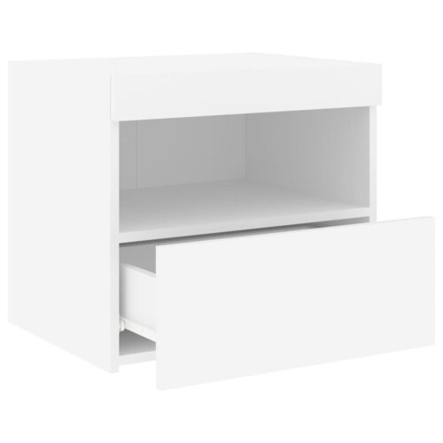 Bedside Cabinets with LED Lights 2pcs White 50x40x45cm - Image 8