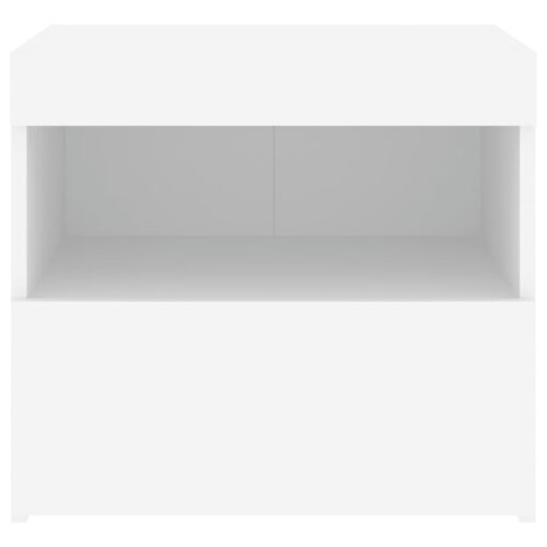 Bedside Cabinets with LED Lights 2pcs White 50x40x45cm - Image 9