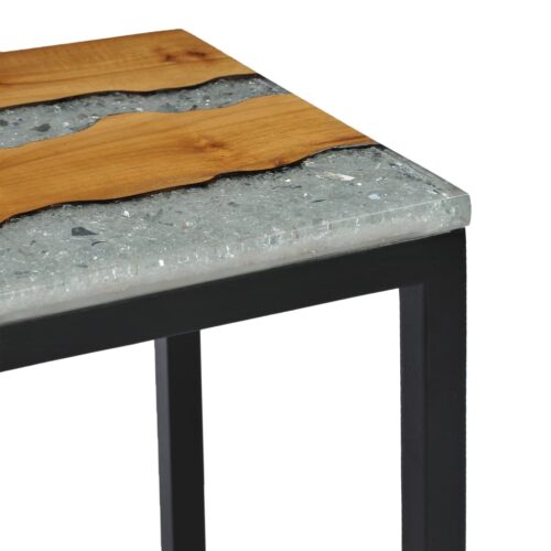 Nesting Tables 3pcs Solid Teak Wood Polyresin - Image 7
