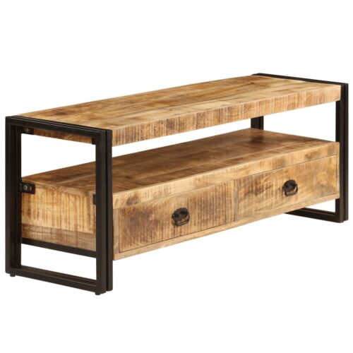 TV Cabinet 120x35x45cm Solid Mango Wood - Image 2