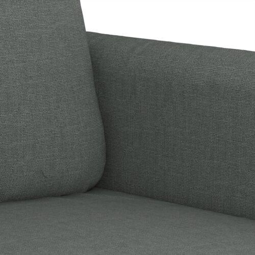 3-Seater Sofa Lounge Couch Futon Office Living Room Fabric Dark Grey 180cm - Image 6