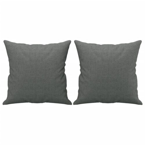 3-Seater Sofa with Cushions Lounge Couch Armchair Futon Fabric Dark Grey 180cm - Image 5