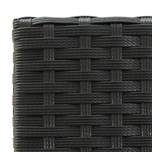 Bar Stools 4pcs Black Poly Rattan - Image 7