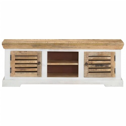 TV Cabinet 110x30x40cm Solid Wood Mango - Image 2