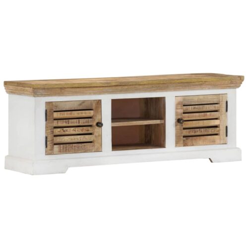 TV Cabinet 110x30x40cm Solid Wood Mango - Image 10