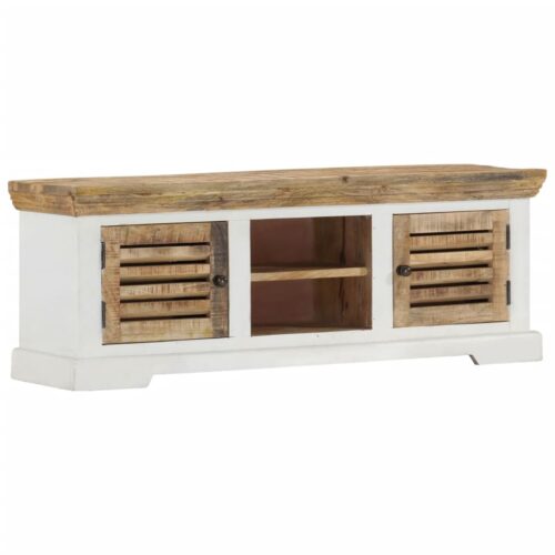 TV Cabinet 110x30x40cm Solid Wood Mango - Image 11