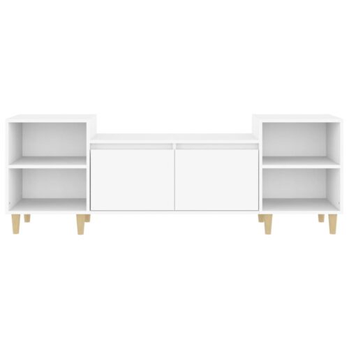 Wooden Entertainment Unit TV Table Cabinet Stand Storage Door Rack Shelf White - Image 6
