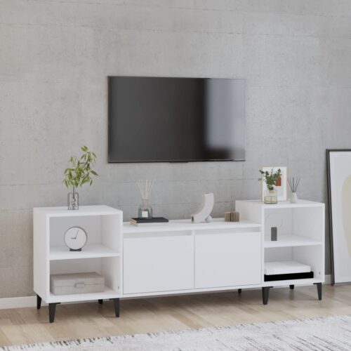 TV Cabinet White 160x35x55cm Engineered Wood