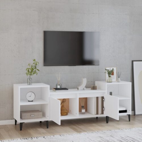 TV Cabinet White 160x35x55cm Engineered Wood - Image 3