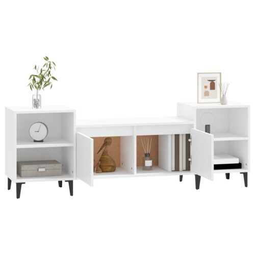 TV Cabinet White 160x35x55cm Engineered Wood - Image 4