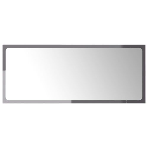 Bathroom Furniture Set High Gloss Grey Engineered Wood - Image 8