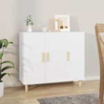 Sideboard White 90x34x80cm Engineered Wood