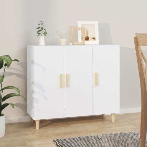 Sideboard White 90x34x80cm Engineered Wood