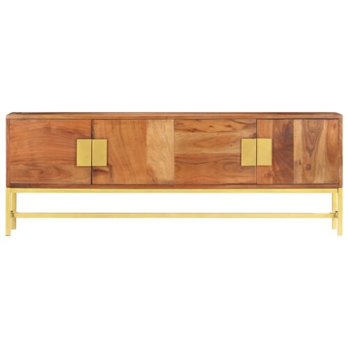TV Cabinet 140x30x50cm Solid Acacia Wood - Image 2