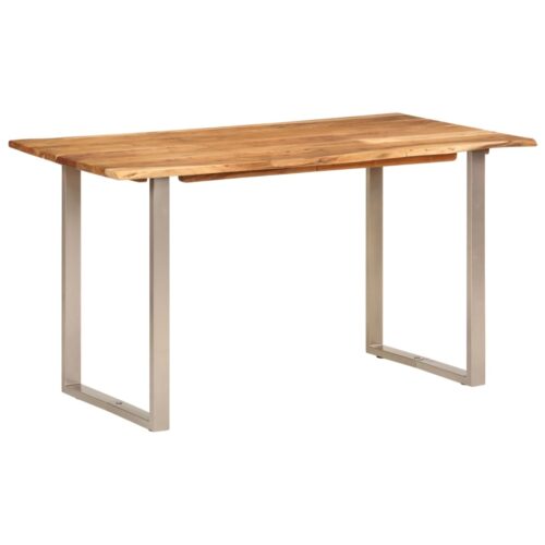 Dining Table 140x70x76cm Solid Wood Acacia - Image 11