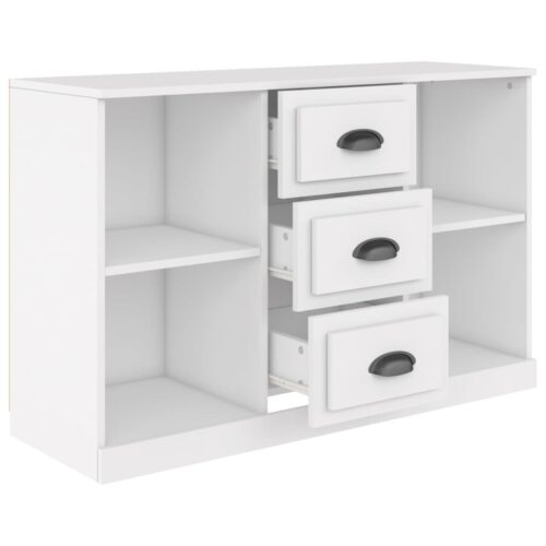 Sideboard White 104.5x35.5x67.5cm Engineered Wood - Image 3