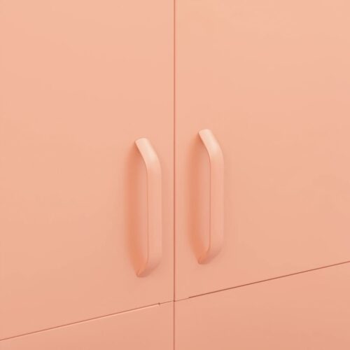 Industrial Pink Wardrobe Cupboard Storage Cabinet Bedroom Closet Kitchen Pink - Image 7