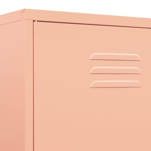 Industrial Pink Wardrobe Cupboard Storage Cabinet Bedroom Closet Kitchen Pink - Image 8