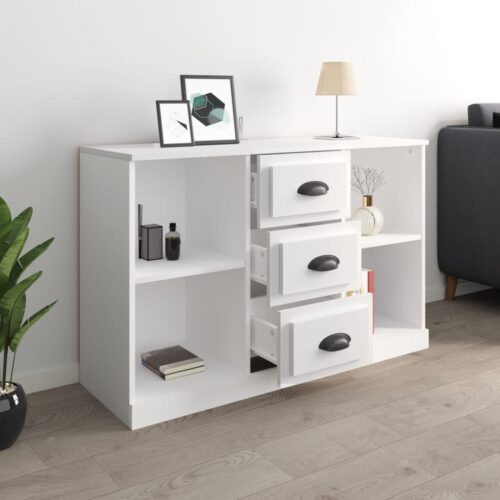 Sideboard White 104.5x35.5x67.5cm Engineered Wood - Image 6