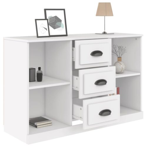 Sideboard White 104.5x35.5x67.5cm Engineered Wood - Image 7