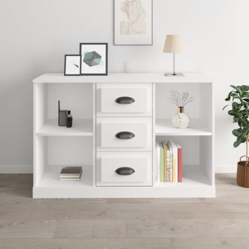 Sideboard White 104.5x35.5x67.5cm Engineered Wood - Image 12