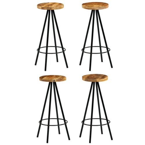 Bar Chairs 4pcs Solid Mango Wood