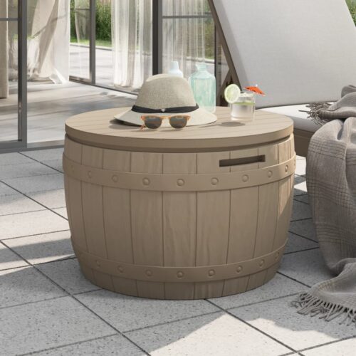 3-in-1 Garden Storage Box Brown Polypropylene - Image 2