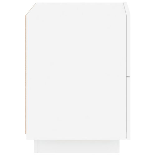 Bedside Cabinets with LED Lights 2pcs White Engineered Wood - Image 10