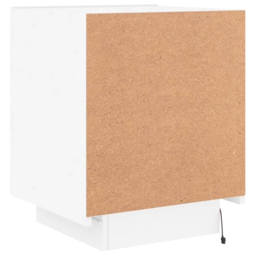 Bedside Cabinets with LED Lights 2pcs White Engineered Wood - Image 11