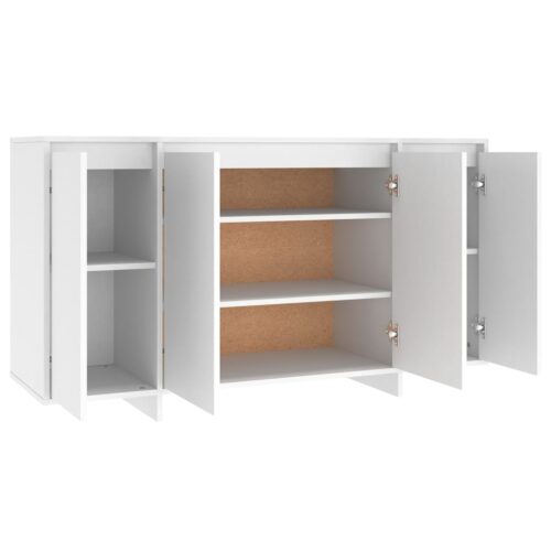 Sideboard White 135x41x75cm Engineered Wood - Image 7