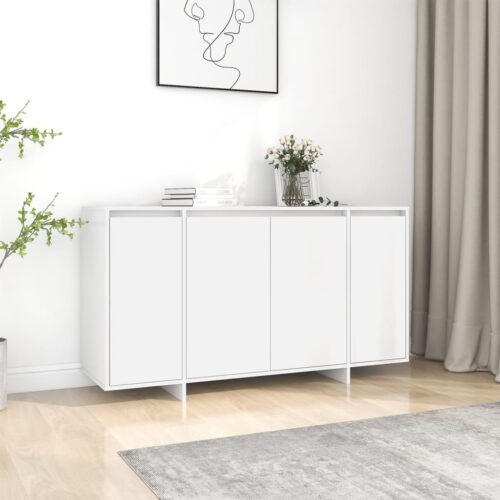 Sideboard White 135x41x75cm Engineered Wood - Image 10