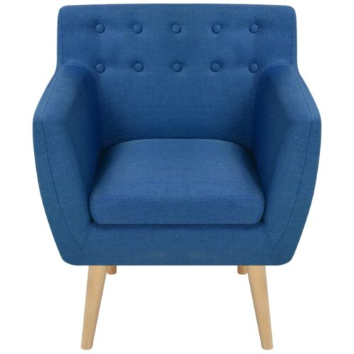 Armchair Blue Fabric - Image 2