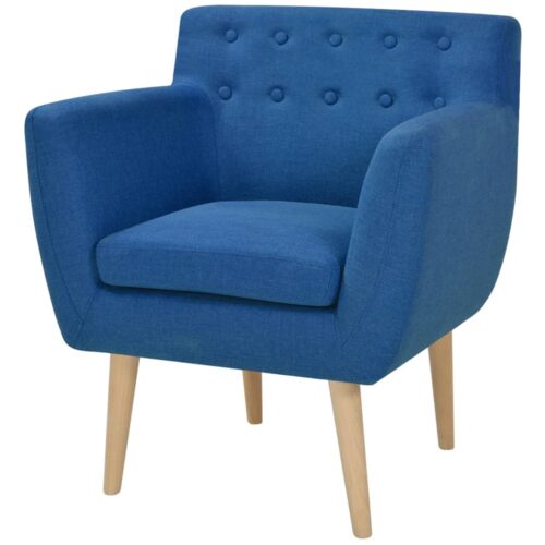 Armchair Blue Fabric - Image 6