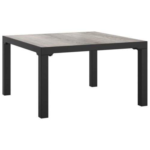 4-Piece Garden Lounge Set Black Grey Poly Rattan - Image 6