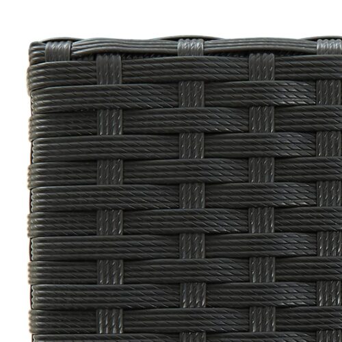 5-Piece Garden Bar Set Black Poly Rattan Wicker Outdoor Patio Furniture - Image 7