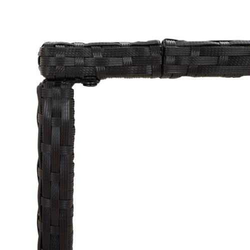 5-Piece Garden Bar Set Black Poly Rattan Wicker Outdoor Patio Furniture - Image 8