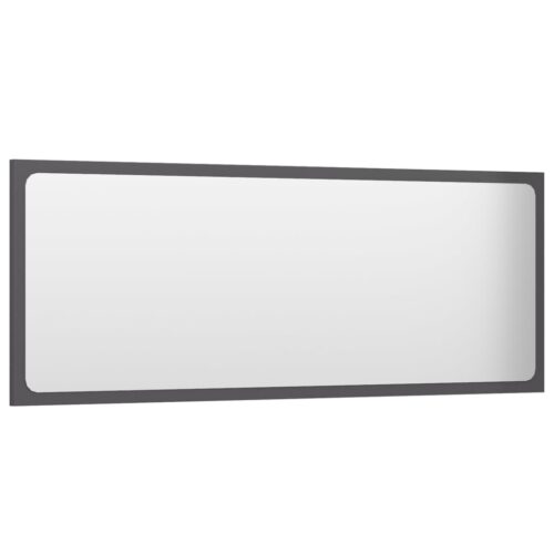 Bathroom Furniture Set High Gloss Grey Engineered Wood - Image 7
