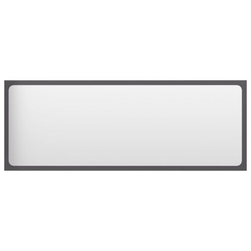 Bathroom Furniture Set High Gloss Grey Engineered Wood - Image 8