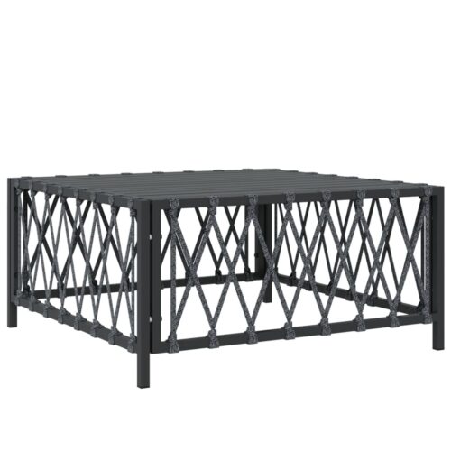 4-Piece Garden Lounge Set with Cushions Anthracite Steel - Image 6