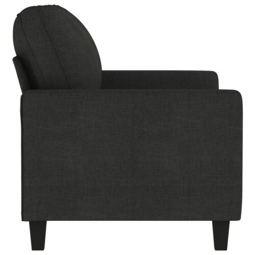2-Seater Sofa Black 120cm Fabric - Image 4