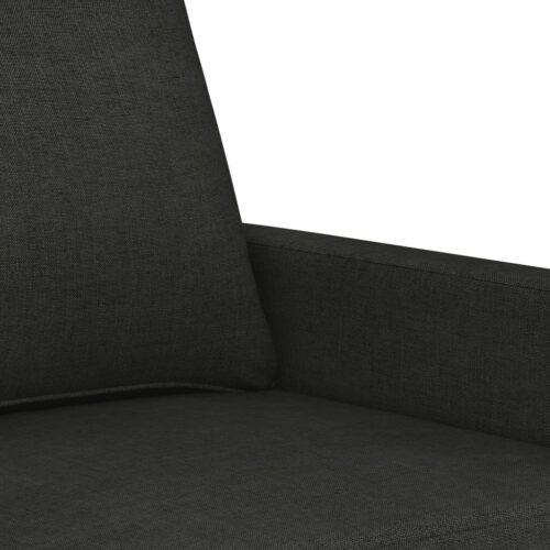 2-Seater Sofa Black 120cm Fabric - Image 6