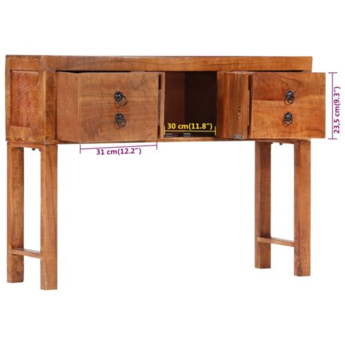 Console Table 120x32x80cm Solid Rough Wood Acacia - Image 10