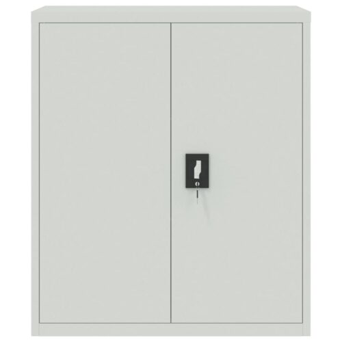 Lockable File Cabinet Storage Drawers Study Office Filing Cupboard Steel Grey - Image 3