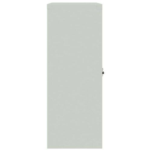 Lockable File Cabinet Storage Drawers Study Office Filing Cupboard Steel Grey - Image 5