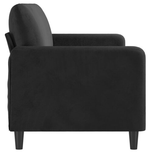3-Seater Sofa Black 180cm Velvet - Image 4