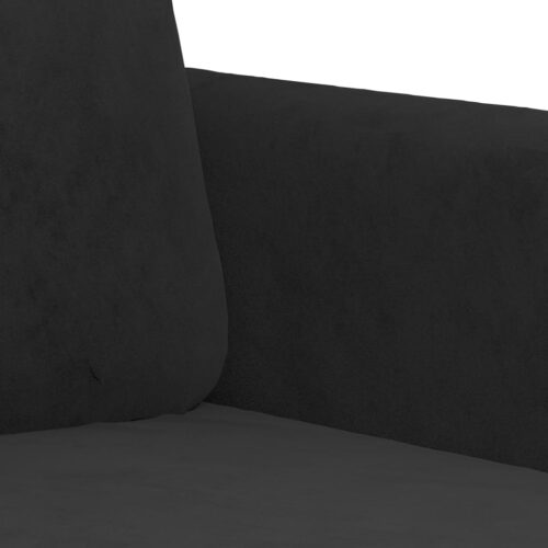 3-Seater Sofa Black 180cm Velvet - Image 6