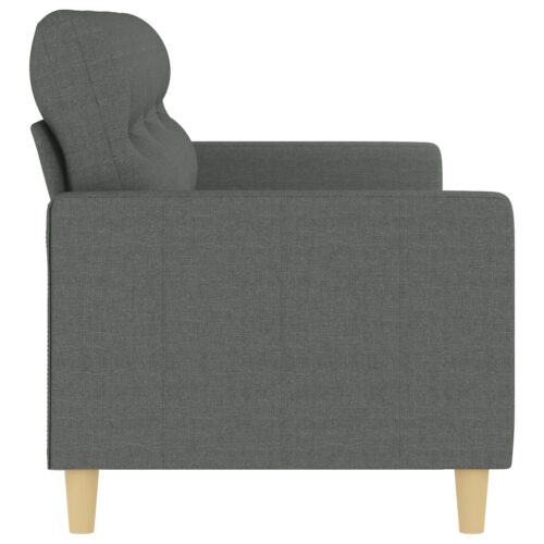 3-Seater Sofa Dark Grey 180cm Fabric - Image 4