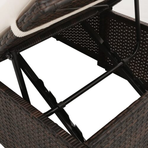 Garden Bed Brown 195x60cm Poly Rattan - Image 4